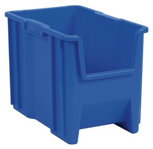 lot 5064 image: Akro-Mils 13014 Stack-N-Store Heavy Duty Stackable Open Front Plastic Storage Container Bin, (17-12-Inch x 11-Inch x 12-12-Inch), Blue, (1-Pack)