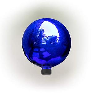 lot 5092 image: Alpine Corporation GLB292BL Gazing Globe, 10L x 10W x 12H, Blue