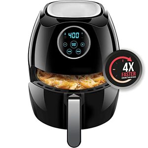 lot 5094 image: CHEFMAN Large Air Fryer 6.5 Qt XL, Healthy Cooking, User Friendly, Nonstick, Digital Touch Screen with 4 Cooking Functions w 60 Minute Timer & Auto Shut Off, BPA-Free, Dishwasher Safe Basket, Black