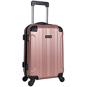 lot 5107 image: KENNETH COLE REACTION Out Of Bounds Luggage Collection Lightweight Durable Hardside 4-Wheel Spinner Travel Suitcase Bags, Rose Gold, 20-Inch Carry On (B0711KVL86)