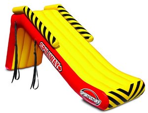 lot 5116 image: SportsStuff SPILLWAY Pontoon Slide, Yellow, Red (58-1350)