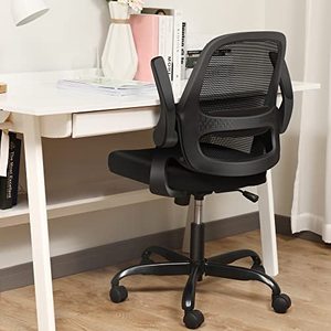 lot 5143 image: Office Chair, FelixKing Ergonomic Desk Chair, Breathable Mesh Computer Chair, Comfy Swivel Task Chair with Flip-up Armrests and Adjustable Height Conference Room (C-Black)