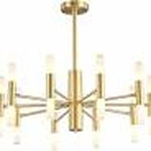 lot 5025 image: Bokt Post Modern Chandelier Flush Mount Gold