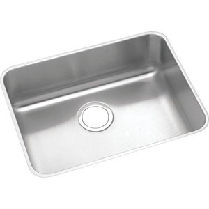 lot 5185 image: Elkay Lustertone Classic ELUHAD211555 Single Bowl Undermount Stainless Steel ADA Sink