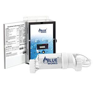 lot 5209 image: BLUE WORKS Saltwater Generator Chlorinator BLH30 for 25K Gallon Pool Cell Plates provided by American Company