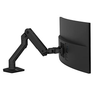 lot 5210 image: Ergotron  HX Single Ultrawide Monitor Arm, VESA Desk Mount  for Monitors Up to 49 inches, 20 to 42 lbs, Less Than 6 Inch Display Depth  Matte Black