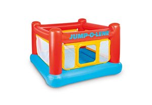 lot 5222 image: Intex Inflatable Jump-O-Lene Playhouse Trampoline Bounce House for Kids Ages 3-6 Pool RedYellow, 68-12 L x 68-12 W x 44 H