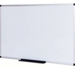 lot 5230 image: VIZ-PRO Magnetic Dry Erase Board, 36 X 24 Inches, Silver Aluminium Frame
