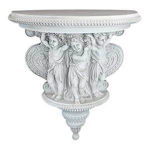 lot 5241 image: Design Toscano Cherubs of the Wine Harvest Sculptural Wall Console