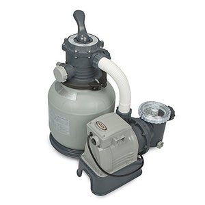 lot 5244 image: Intex Krystal Clear Sand Filter Pump for Above Ground Pools, 12-inch, 110-120V with GFCI
