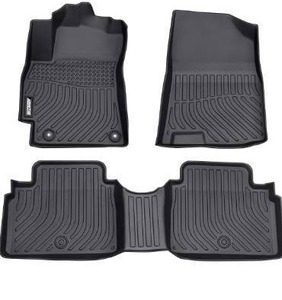 lot 5251 image: JDMON All Weather Floor Mats Compatible with 2021 2022 Hyundai Elantra, 2 Row Front & Rear Custom Fit TPE Car Floor Liner Black