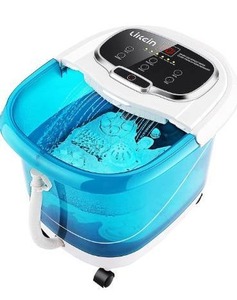 lot 5260 image: Foot Spa with Heat and Massage and Jets, Rollers Massage and Shiatsu Massage Foot Bath Tub, Adjustable Waterfall Shower and Water Temperature Control for Relieve Feet Muscle Pain (Blue)