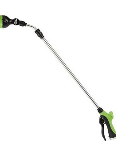 lot 5280 image: Flexi Hose Green Water Wand with Pivoting Head - A Heavy-Duty Front Trigger Telescoping Watering Wand - 7 Spray Patterns - ONOFF Thumb Control - Water Plants, Wash Cars, and Shower Pets
