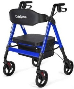 lot 6007 image: Heavy Duty - 450LBS Capacity Bariatric Rollator Walker