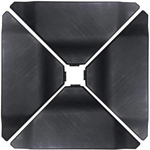 lot 2500 image: Abba Patio 4PCS 180LB Offset Umbrella Base Plastic Cantilever Base Weights Plate Set, Water&Sand Filled Umbrella Base for Cantilever Offset Patio Umbrella, Black