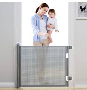 lot 2531 image: BabyBond Retractable Baby Gates, Punch-Free Install Baby Gate Extra Wide 55 X 33 Tall for Kids or Pets Indoor and Outdoor Dog Gates for Doorways, Stairs, Hallways, Black