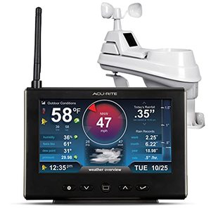 lot 2551 image: AcuRite 01535M Iris (5-in-1) Weather Station with HD Display, White Black