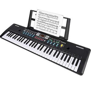 lot 2558 image: WOSTOO Keyboard Piano, 61 Key Portable Keyboard with Built-In Speaker, Microphone, Music Stand, Power Supply, Electronic Keyboard for Beginners Musical Instrument Educational Toy for Kids Boy Girl
