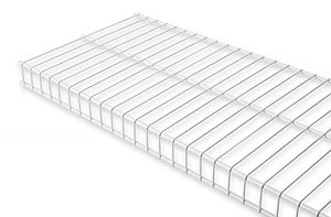 lot 2587 image: Rubbermaid Linen Closet Shelf Kit, 2-foot x 12-Inch, Metal, Wire Shelving System for Laundry Rooms, Linen Closets or Basements