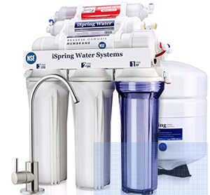 lot 2569 image: iSpring RCC7AK NSF Certified 75 GPD 6-Stage Reverse Osmosis System pH Alkaline Remineralization RO Water Filter System Under Sink Superb Taste Drinking Water Filter