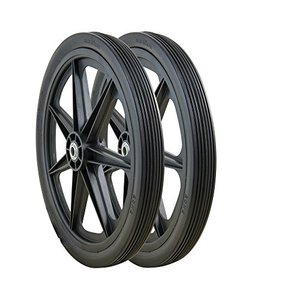 lot 2650 image: Marathon 92001-2pk 20x2.0 Rim Flat Free Cart Tire Assembly, 2 Pack