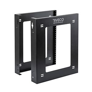 lot 2685 image: RIVECO 9U Open Frame Rack Wall Mount & Desktop Mount, No Assembly Required Server Rack for Network Equipment & Data AV HiFi Stereo Gaming Electronics Shelf
