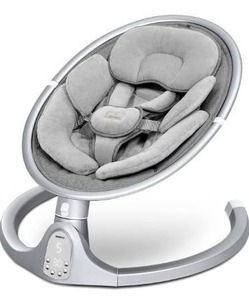 lot 2697 image: BabyBond Baby Swings for Infants, Bluetooth Infant Swing with Music Speaker, Preset Lullabies, 5 Point Harness Belt, 5 Speeds and Remote Control - Portable Baby Swing for Indoor and Outdoor