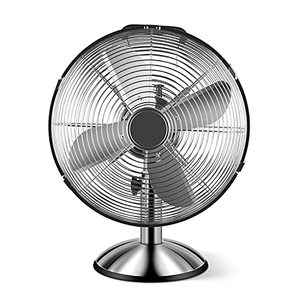 lot 2720 image: Simple Deluxe 12 Inch Stand Fan, Horizontal Ocillation 75°, 3 Settings Speeds, Low Noise, Quality Made Durable Fan, High Velocity, Heavy Duty Metal For Industrial, Commercial, Residential, Silver
