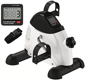 lot 2740 image: CRUSSAC Portable Exercise Pedal Bike for Legs and Arms, Mini Exercise Peddler with LCD Display