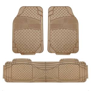 lot 2776 image: FH GROUP Semi Custom Trimmable Vinyl Full Set Auto Floor Mats, Beige