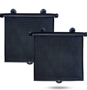lot 2789 image: EcoNour Car Side Window Sun Shade (2 Pack)  Retractable Car Roller Sunshade for Kids  Baby Car Window Shades for UV and Sun Glare Protection  Baby Car Travel Accessories (15x17)