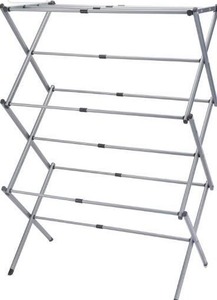 lot 2791 image: Clothes Drying Rack Folding Indoor, 3-Tier Extendable Clothing Dryer Rack, Alloy Steel Laundry Drying Racks, Accordion Collapsible Portable Laundry Racks for Drying Clothes Towels Bed Linen