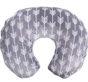 lot 2793 image: Boppy Nursing Pillow and PositionerOriginal  Gray and White Arrows  Breastfeeding, Bottle Feeding, Baby Support  with Removable Minky Cover  Awake-Time Support