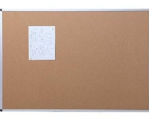 lot 2804 image: VIZ-PRO Cork Notice Board, 48 X 36 Inches, Silver Aluminium Frame