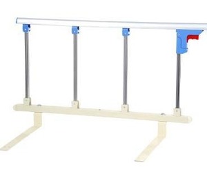 lot 2823 image: Bed Rail Safety Side Guard - Assist Handle Handicap Bed Railing - Folding Hospital Bedside for Elderly, Seniors, Adults