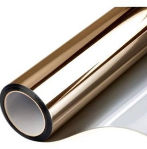 lot 2836 image: Window Privacy Film One Way Daytime Mirror Tint Treatments UV Heat Control Vinyl Stickers Sun Block Glass Paper Door Covering Reflective 23.6 Inch x 13.1 Feet Brown Silver