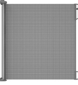 lot 2854 image: Child Safety IndoorOutdoor Retractable Baby Gate 41 Tall, Extends to 71 Wide, Gray