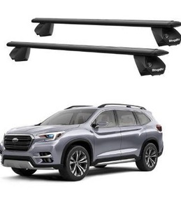 lot 2863 image: BougeRV Universal Anti-Theft Cross Bar Roof Rack 47 for car with Separated or Integrater Side Rail with Groove Black Aluminum Cross Bar(1 Pair)