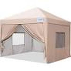 lot 2753 image: Privacy 10 x 10 Pop Up Canopy with Sides