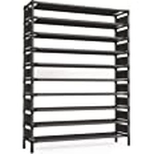 lot 2846 image: 10 Tiers Shoe Rack, Large Capacity Shoe Organizer, Shoe Shelf for 50 Pair, Metal Shoe Rack, Tall Shoe