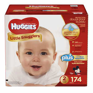 lot 45156 image: Huggies Little Snugglers Plus Diapers,Size 2