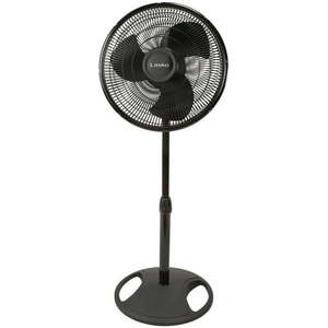 lot 45157 image: Lasko 16in. Oscillating Pedestal Stand 3-Speed Fan,Black