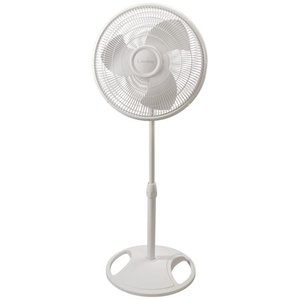 lot 45158 image: Lasko 16 Oscillating 3-Speed Pedestal Fan,White