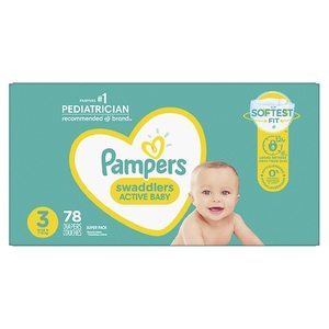 lot 45163 image: Pampers Swaddlers Active Baby Diaper Size 3