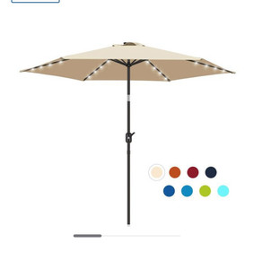 lot 45189 image: Outdoor Umbrella with Solar Lights