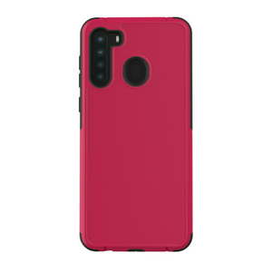 lot 45192 image: onn. Slim Rugged Phone Case for SAMSUNG Galaxy A21,Red