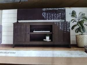 lot 45225 image: Mainstays 65in. 2 Door Media Console