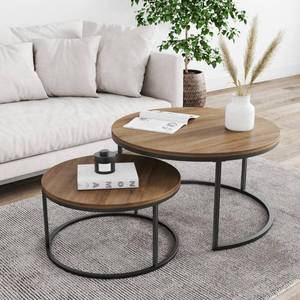 lot 45240 image: Nathan James Stella Round Modern Nesting Coffee Table