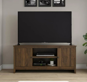 lot 45247 image: Mainstays TV Stand for TVs up to 65in., Walnut