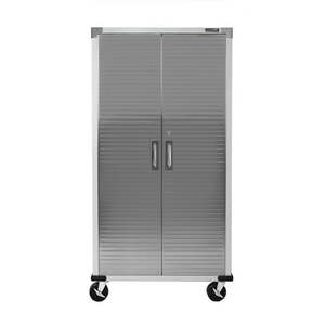 lot 45250 image: Seville Classics UltraHD Steel Storage Cabinet,Granite Gray